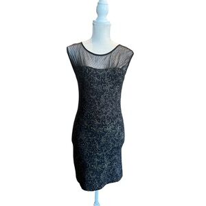 Free People - starlight Party Minidress - black metallic lurex - size Medium